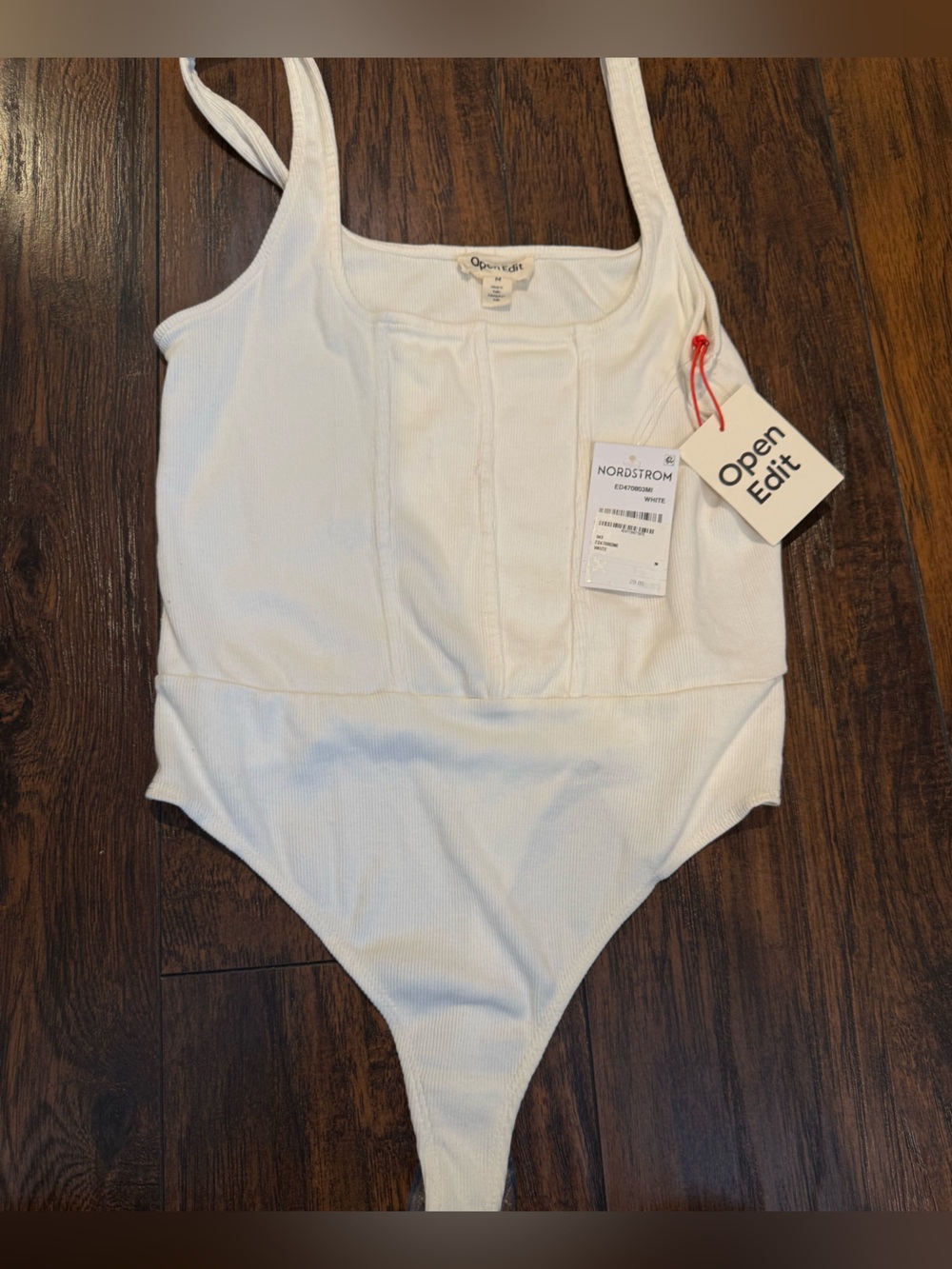 Open Edit Ribbed Cami Bodysuit